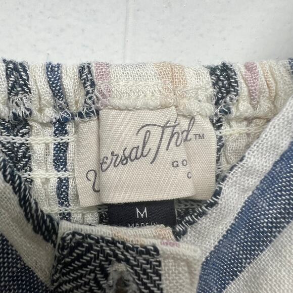 Universal Thread Womens Dress Medium Linen Blend Midi Lagenlook Beachy Nautical - Picture 2 of 13